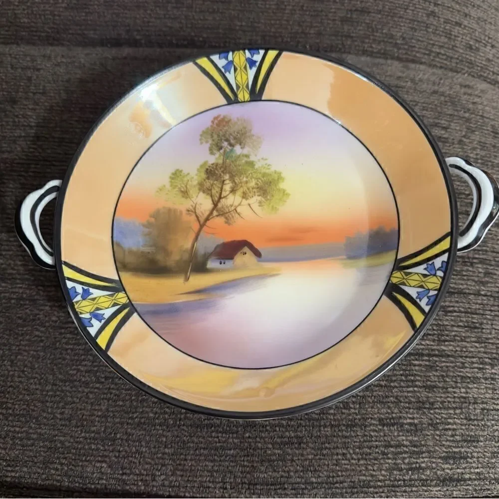 Noritake M Morimura House by the Lake Bowl with Handles